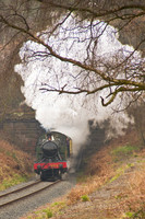 Prairie 4566 Leaves the Bewdley tunnel on the Severn Valley Railway